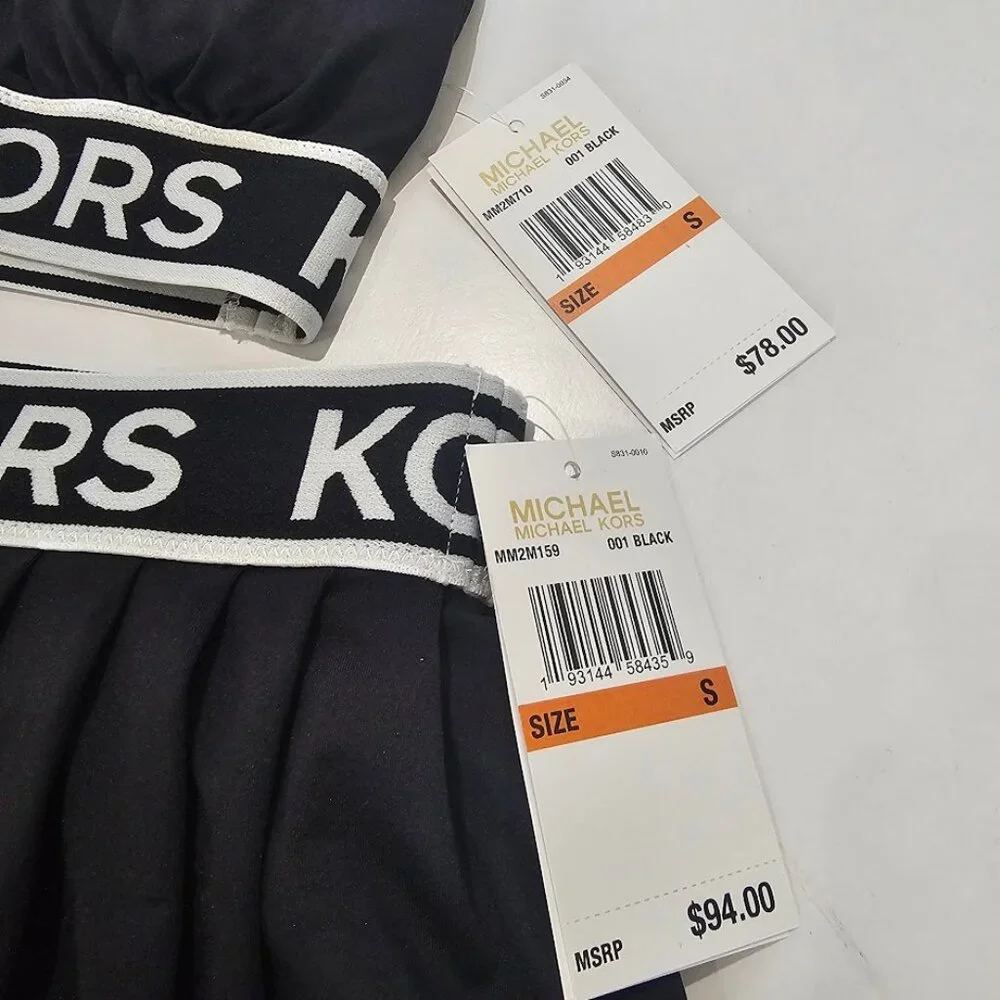 Michael Kors Logo-Elastic Swim Top and Skort - Picture 8 of 11